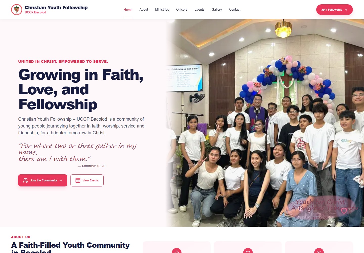 CYF UCCP Bacolod homepage preview